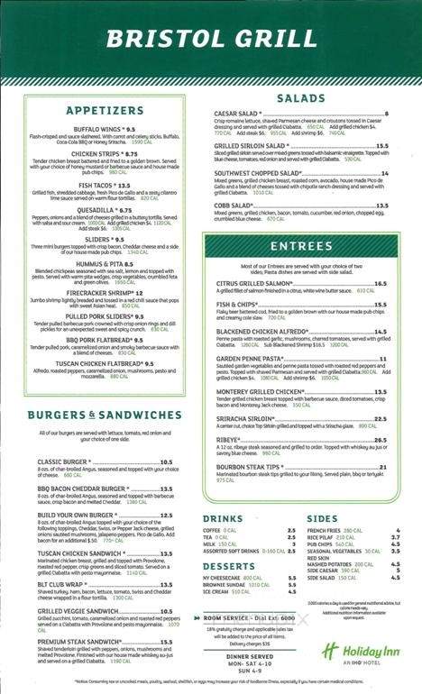 Bristol Grill - Mansfield, MA menu_pic