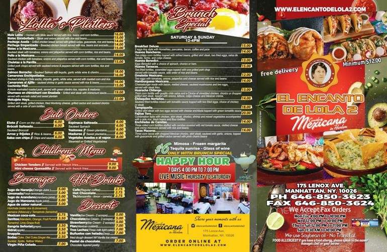El Encanto De Lola 2 - New York, NY menu_pic