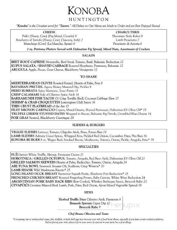 Konoba Huntington - Huntington, NY menu_pic