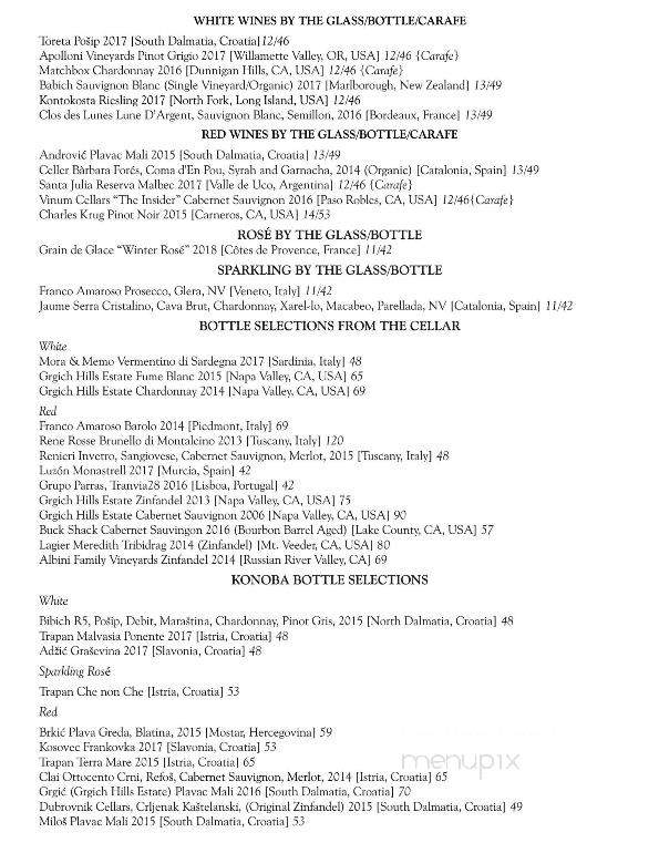 Konoba Huntington - Huntington, NY menu_pic