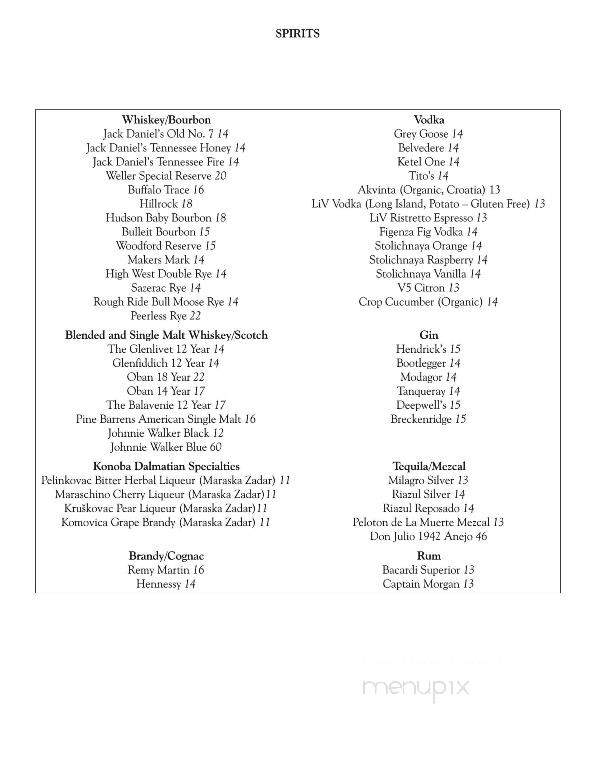 Konoba Huntington - Huntington, NY menu_pic