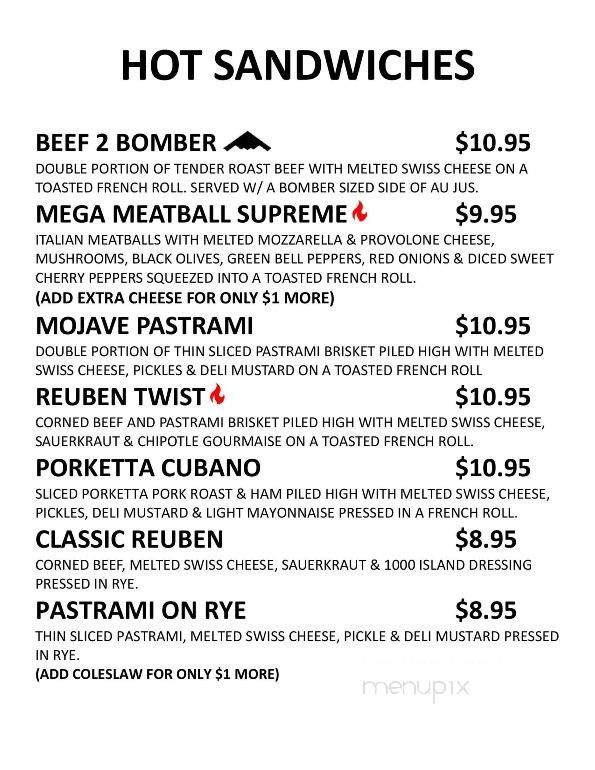 Desert Deli - Lancaster, CA menu_pic