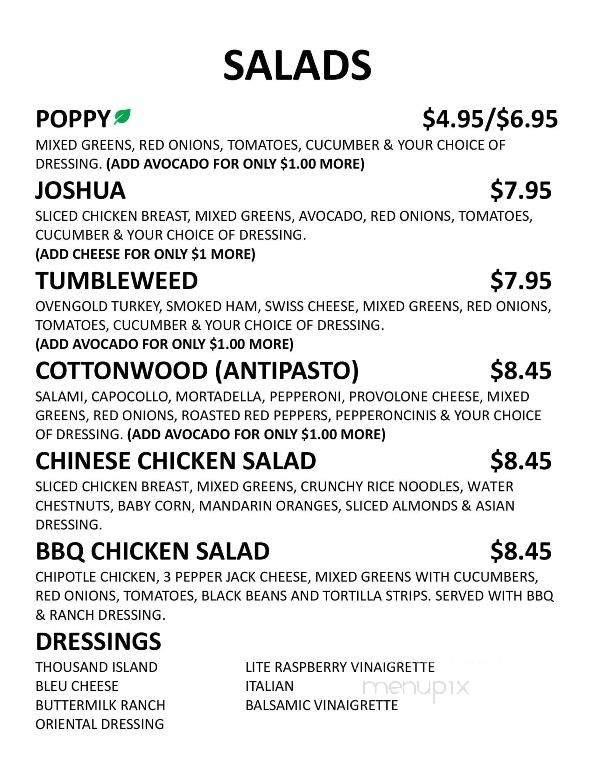 Desert Deli - Lancaster, CA menu_pic