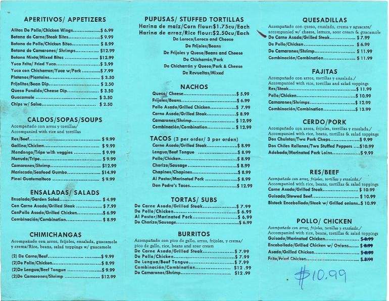 Don Pedro's - Richmond, VA menu_pic