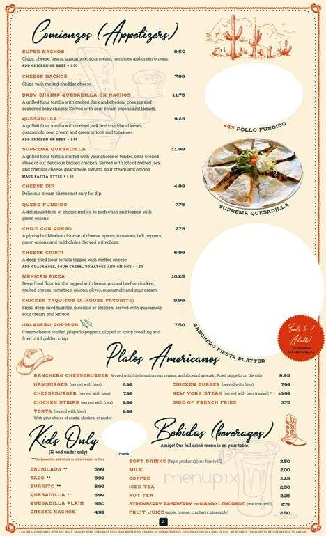 El Ranchero - Longview, WA menu_pic