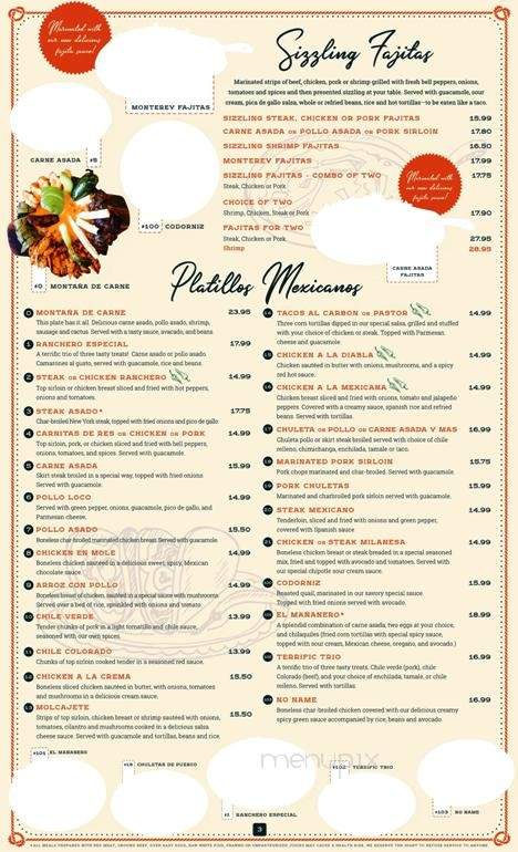 El Ranchero - Longview, WA menu_pic