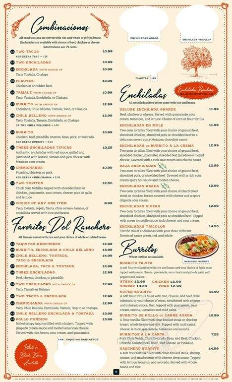 El Ranchero - Longview, WA menu_pic