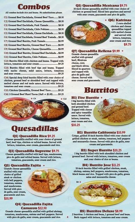 El Patron - Sylva, NC menu_pic