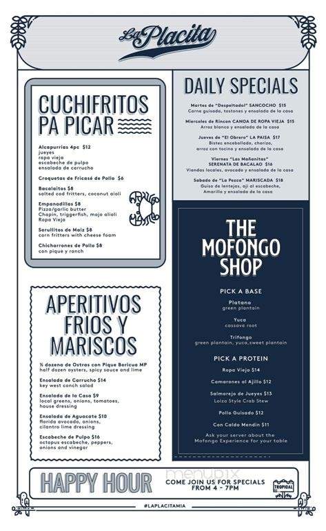 La Placita - Miami, FL menu_pic