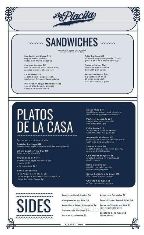 La Placita - Miami, FL menu_pic