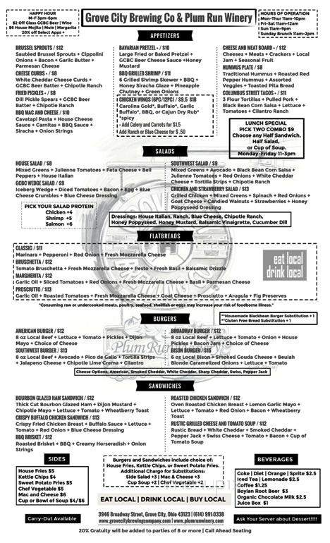 Grove City Brewing - Grove City, OH menu_pic