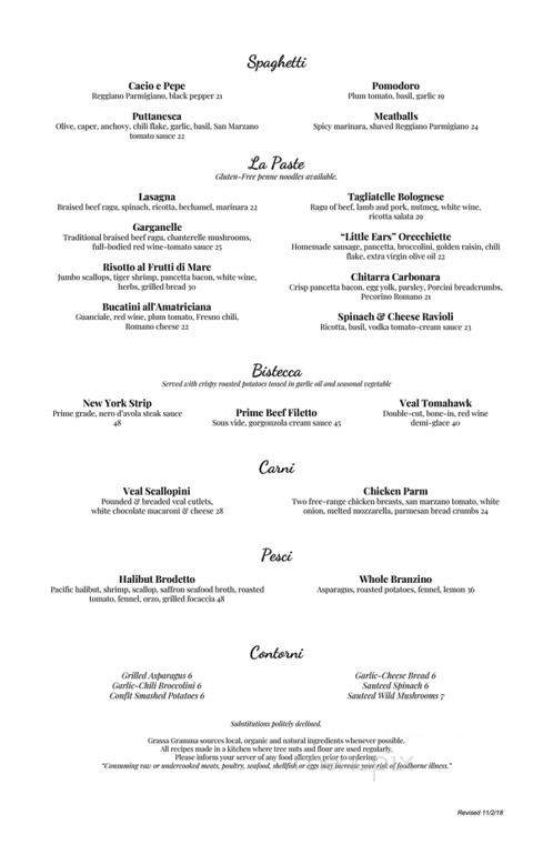 Grassa Gramma - Louisville, KY menu_pic
