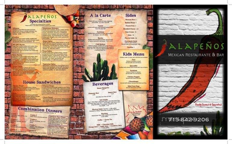 Jalapenos Mexican Restaurante & Bar - Wausau, WI menu_pic