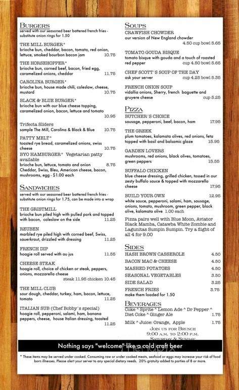 Johnson Mill Rest & Tavern - Raeford, NC menu_pic