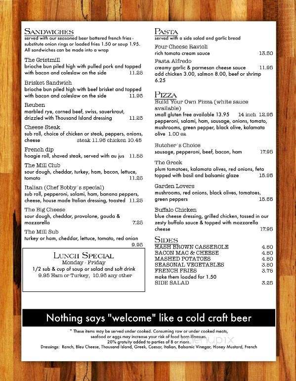Johnson Mill Rest & Tavern - Raeford, NC menu_pic