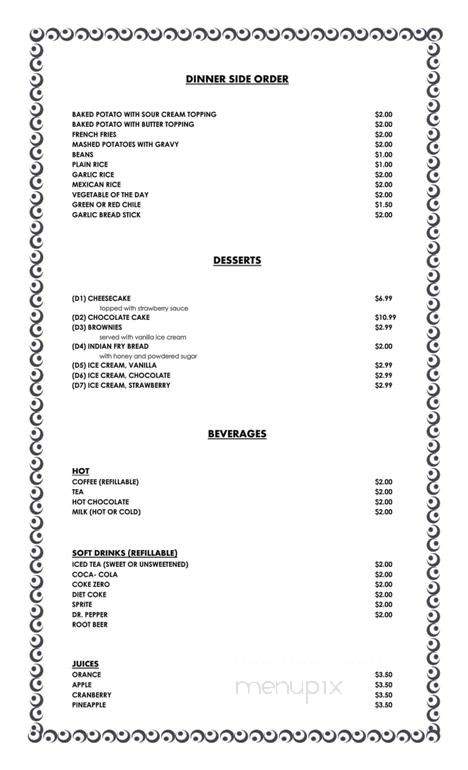 Kiva Cafe - Milan, NM menu_pic