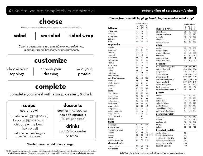 Salata - Lake Mary, FL menu_pic