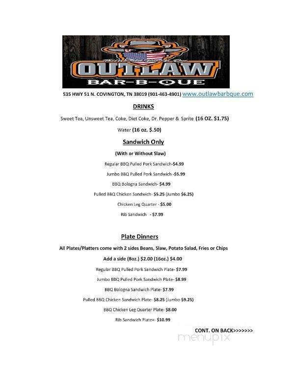 Outlaw Bar-B-Que - Covington, TN