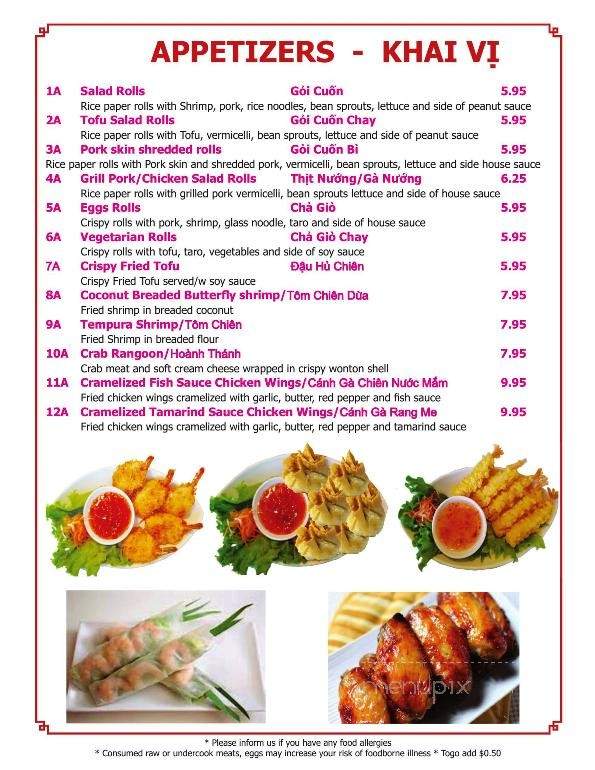 Pho Gabo - Portland, OR menu_pic
