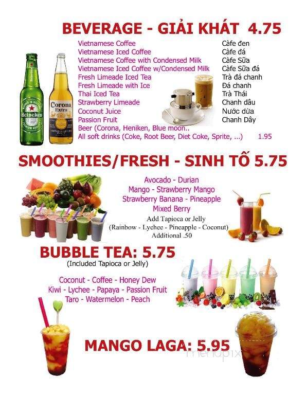 Pho Gabo - Portland, OR menu_pic
