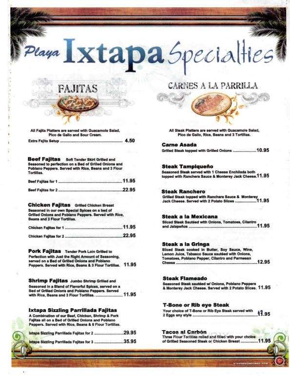 Playa Ixtapa Tex Mex Restaurant - Whitewright, TX