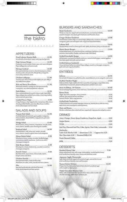 Bear Springs Bistro & Lounge - Highland, CA menu_pic