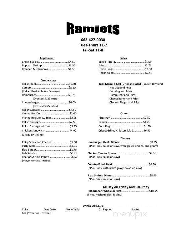 Ramjets Italian Beef - Burnsville, MS menu_pic