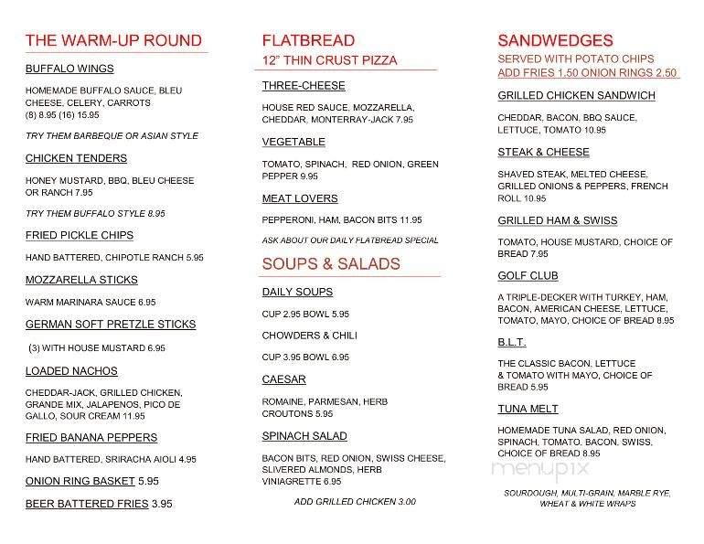 The 19th Hole At Beaver Meadow - Concord, NH menu_pic