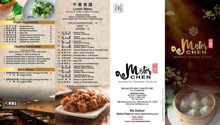Mister Chen - Mamaroneck, NY menu_pic