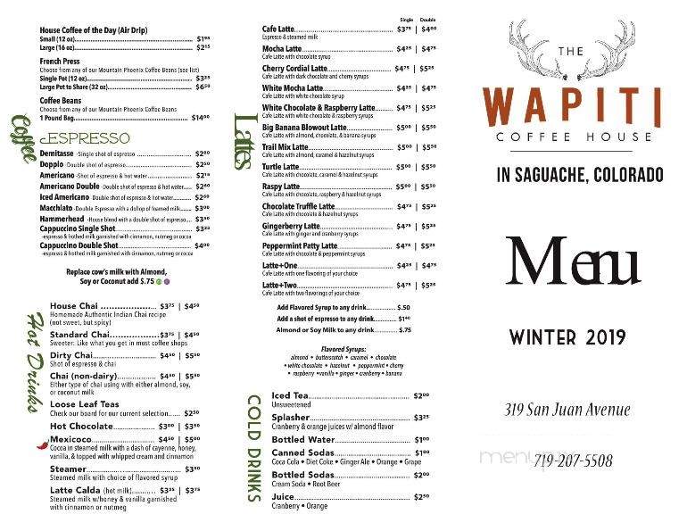 The Wapiti Coffee House - Saguache, CO