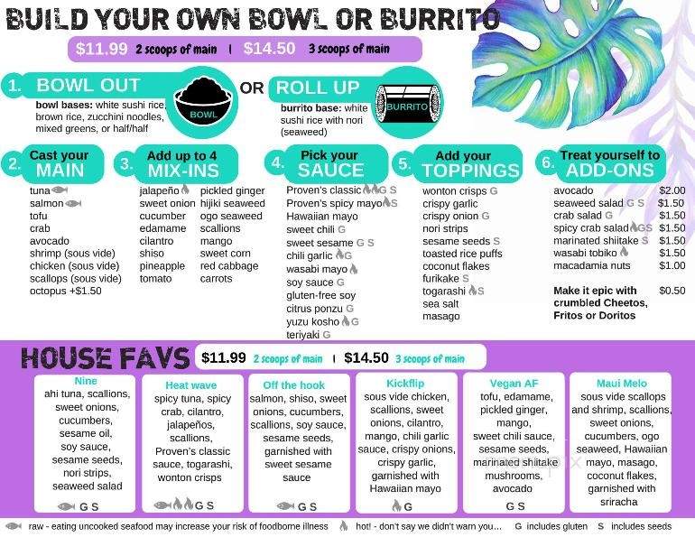 Proven Poke Co - Montclair, NJ menu_pic