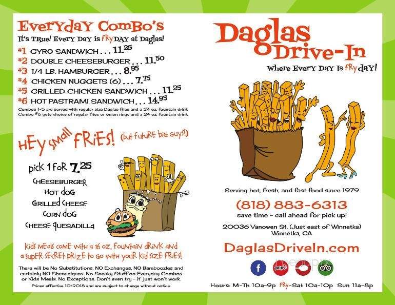 Daglas Drive-In - Winnetka, CA menu_pic