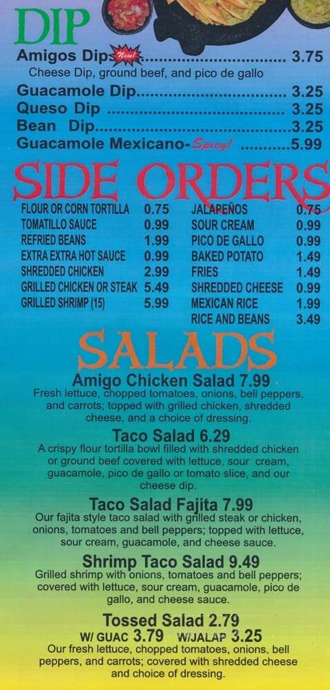 Los Amigos Mexican Restaurant - Mountain View, MO menu_pic