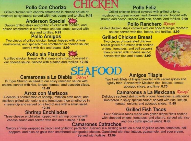 Los Amigos Mexican Restaurant - Mountain View, MO menu_pic