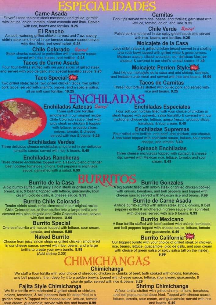 Los Amigos Mexican Restaurant - Mountain View, MO menu_pic