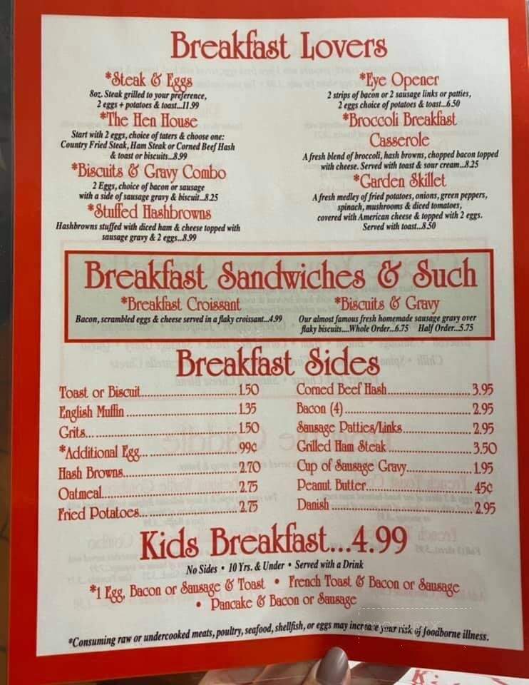 Panel Room - Hartford, MI menu_pic