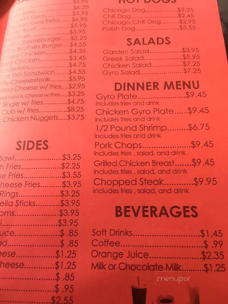 Brothers on 39 - Martinsville, IN menu_pic