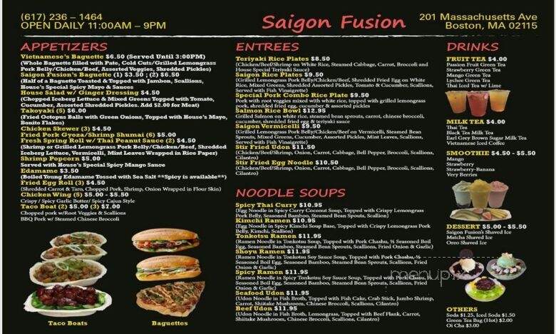 Saigon Fusion - Boston, MA