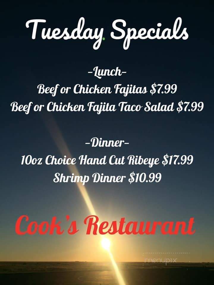 Cooks Truck Center Restaurant - Clovis, NM menu_pic