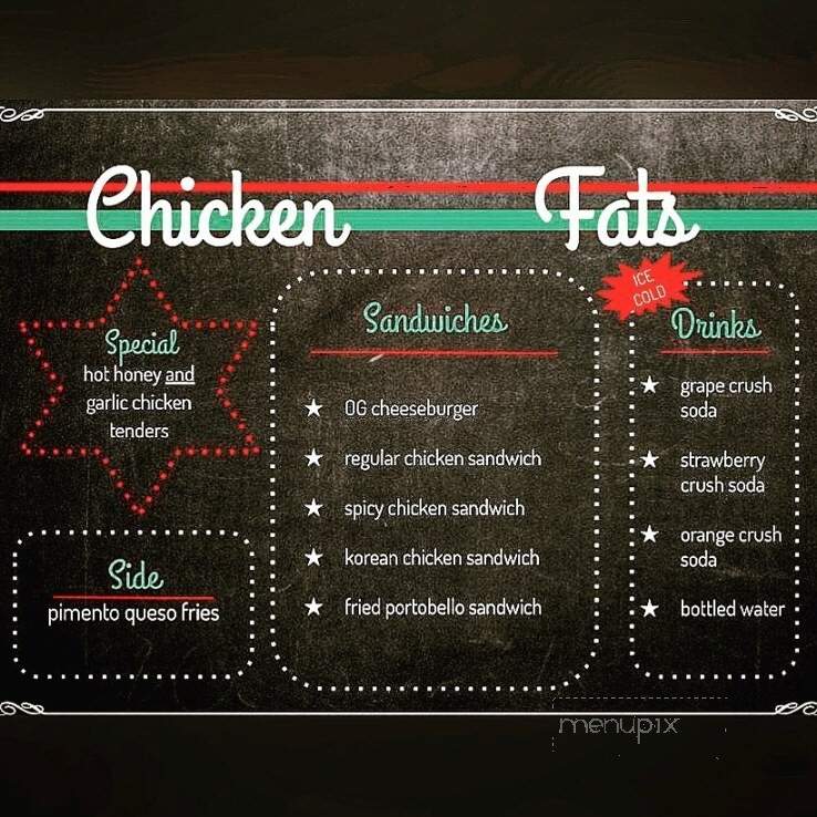 Chicken Fats - Johns Island, SC menu_pic