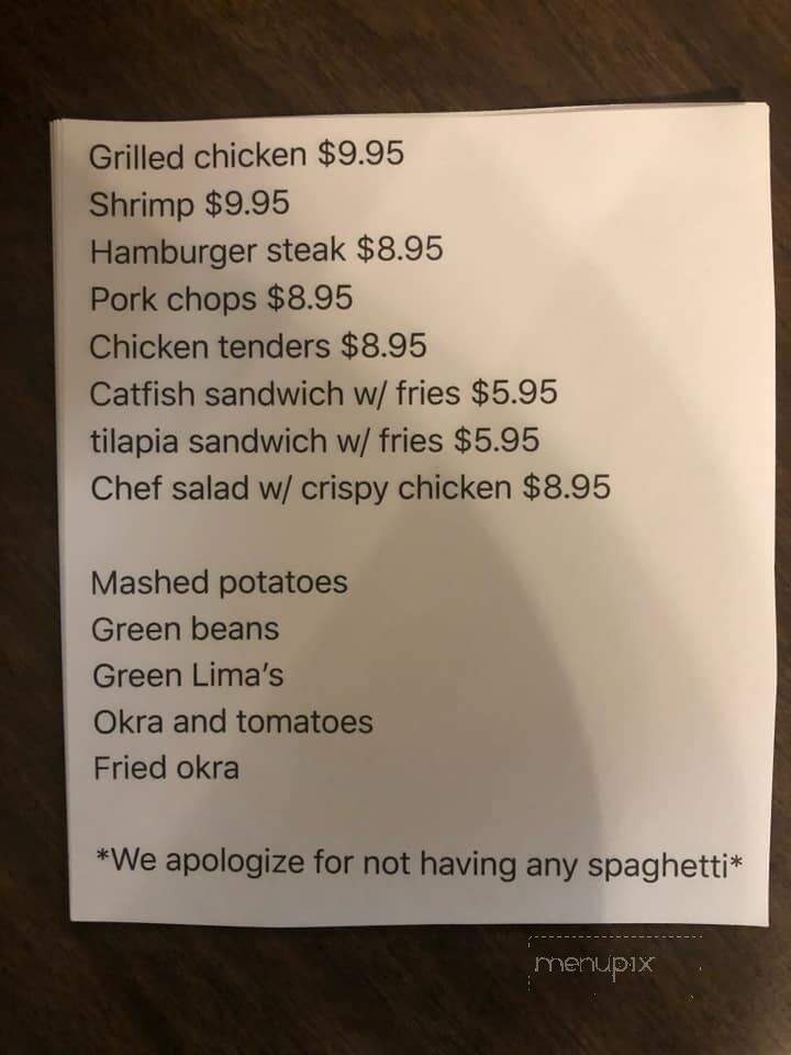 Edinborough Family Restaurant - Raeford, NC menu_pic