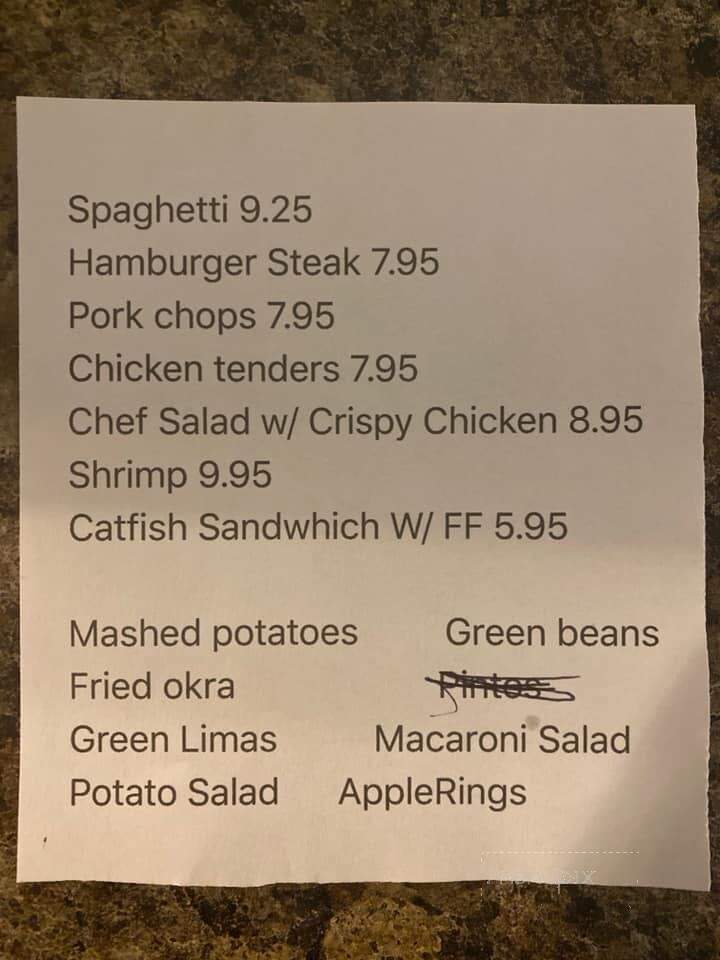 Edinborough Family Restaurant - Raeford, NC menu_pic