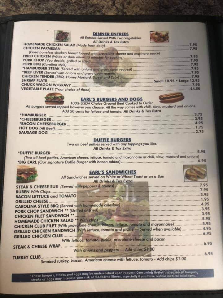 Edinborough Family Restaurant - Raeford, NC menu_pic