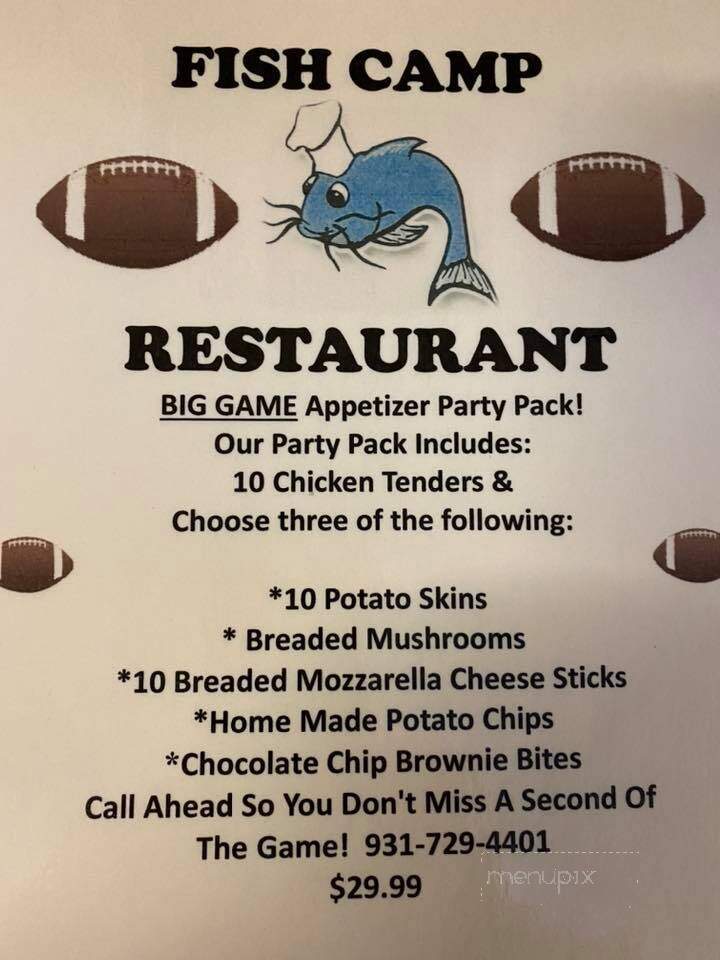 Fish Camp Restaurant - Centerville, TN menu_pic