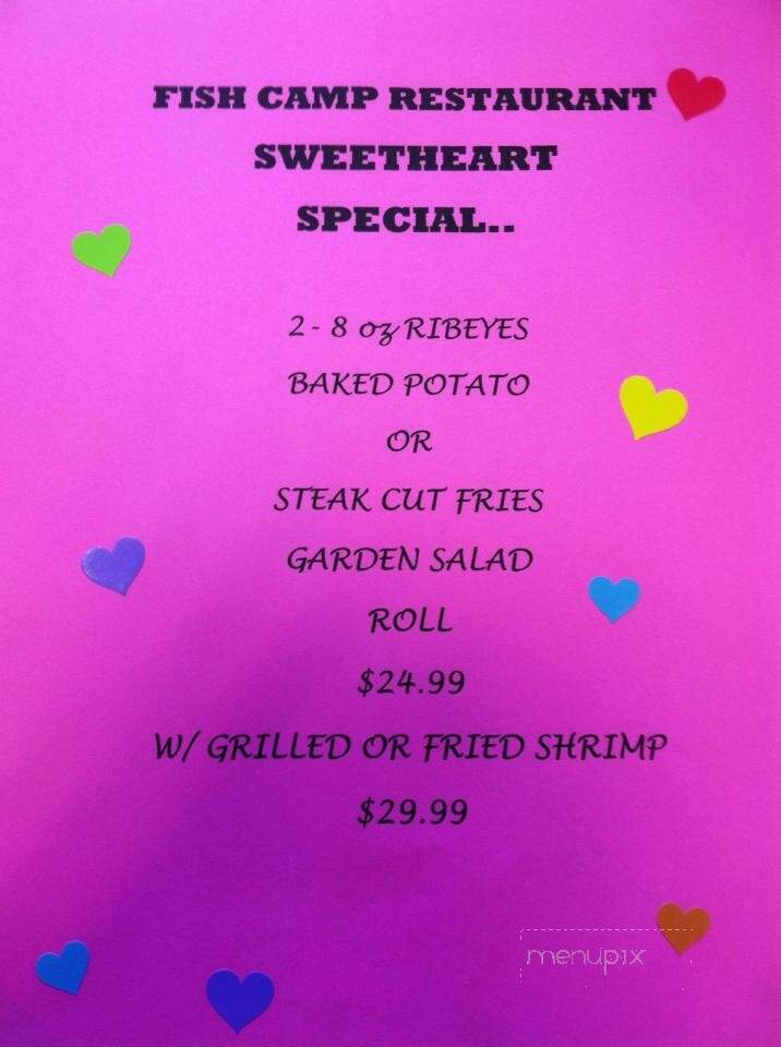 Fish Camp Restaurant - Centerville, TN menu_pic