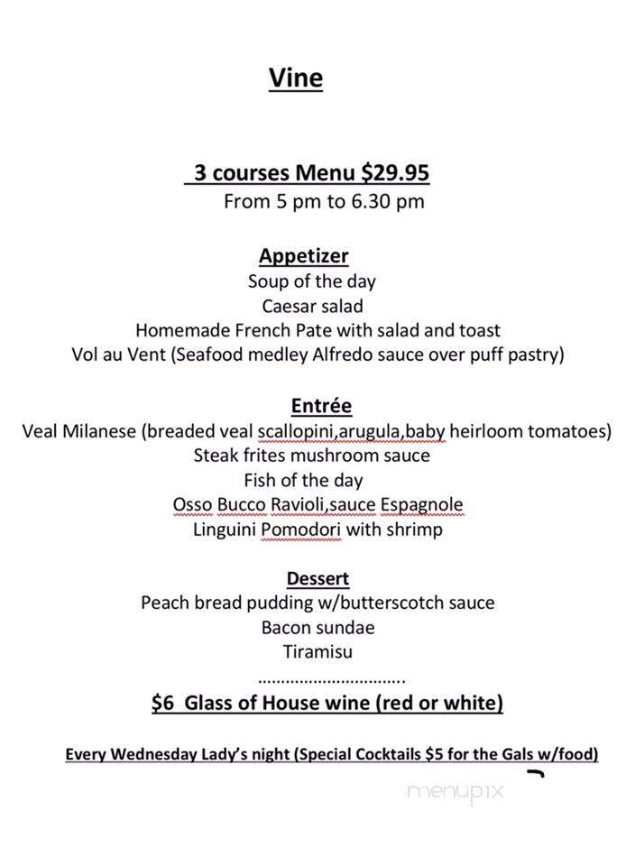 Vine - Hilton Head Island, SC menu_pic