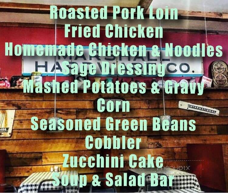 Under The Arch Restaurant - Marshall, IN menu_pic