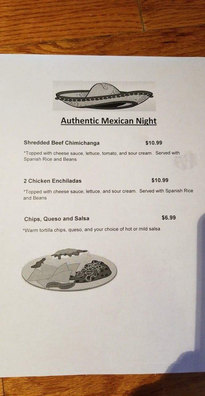 Rusty Duck - Dawson, MN menu_pic