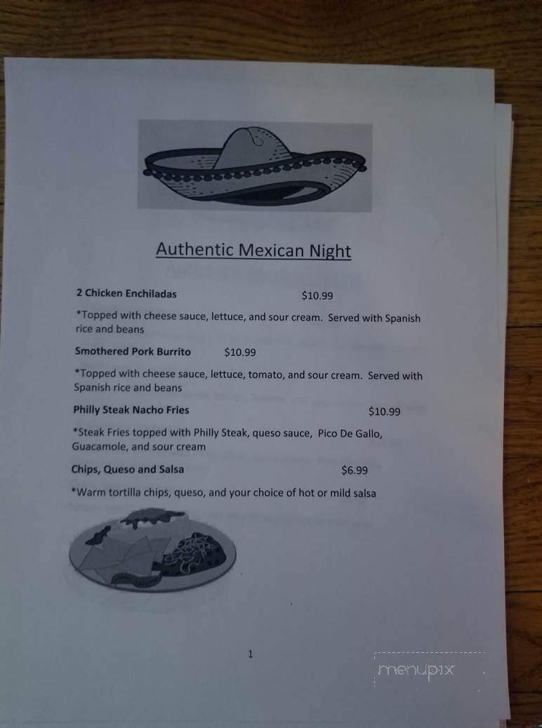 Rusty Duck - Dawson, MN menu_pic