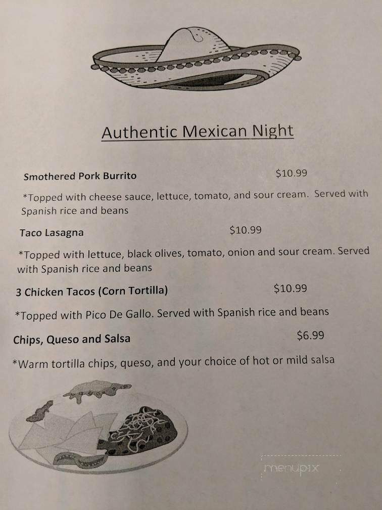 Rusty Duck - Dawson, MN menu_pic
